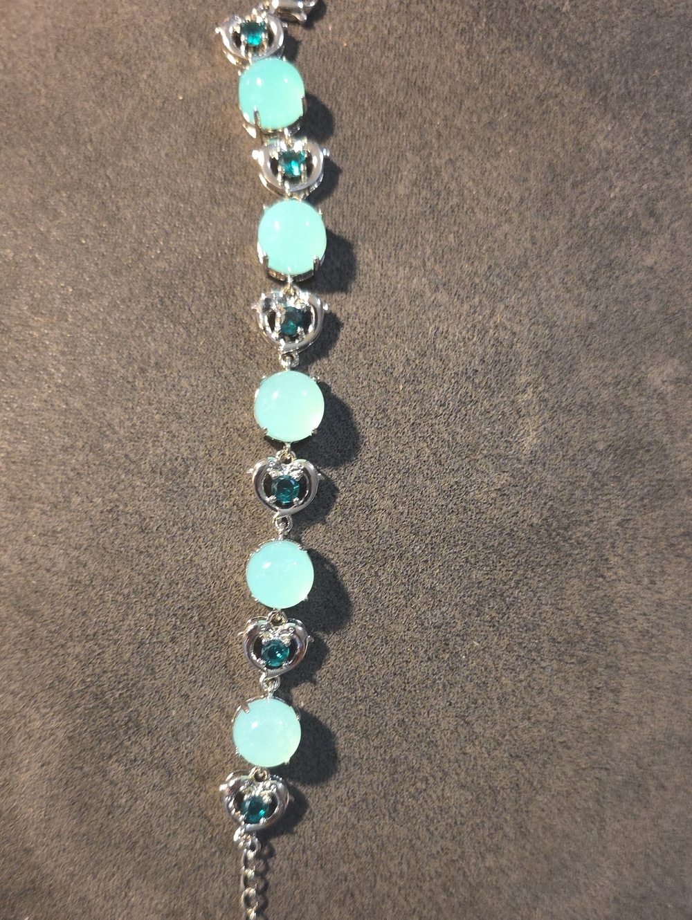 Aqua Blue Jade Bracelet
